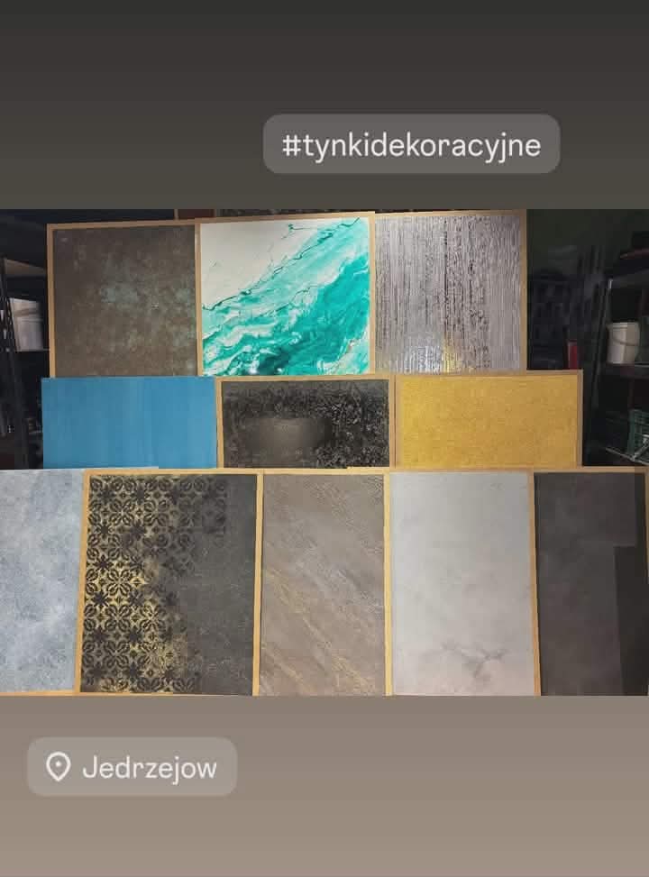 Wzorniki tynków dekoracyjnych – turkus, marmur, beton, złoto